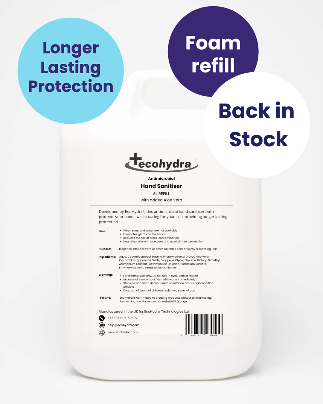 Single 5L Hand Sanitiser Refill Tub