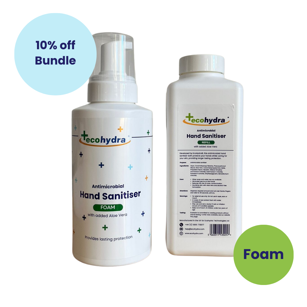 Alcohol Free Foam Hand Sanitiser 500ml plus refill bottle